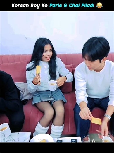 Korean Boy Ko Parle G Chai Piladi 😍 Pragati Verma ‪@PragatiVermaa‬ #pragativerma