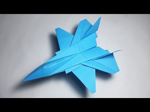 ORIGAMI JET FIGHTER (TUTORIAL) F-35 LIGHTNING