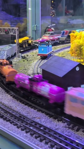 O gauge Amtrak trains at the Trains at Northpark mall