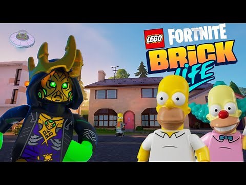 The Simpsons Have Invaded Lego Fortnite + Quests | Lego Fortnite Brick Life