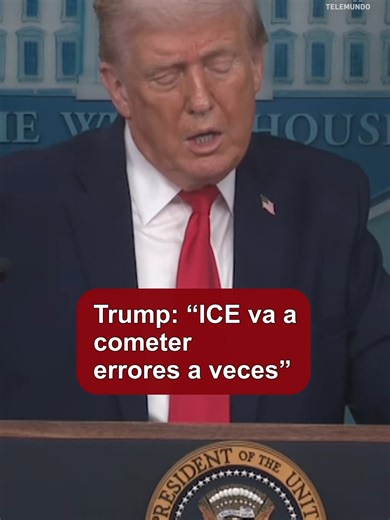 Mientras hablaba sobre las operaciones de ICE en Minnesota, Trump dijo que las personas que trabajan para el Servicio de Inmigración y Control de Aduanas de Estados Unidos (ICE)