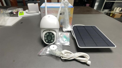 Tuya Smart Home Security Camera Solar Battery Two-Way Audio Motion Tracking Non-Stop Recording Built-in Siren-Compatible Wi-Fi