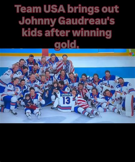 Team USA brought out the kids of their fallen teammate after winning gold. 🥹 Johnny Gaudreau’s legacy was with Team USA all the way to gold, and ended it with his children at center ice at the Winter Olympics. 🇺🇸 This was the most amazing moment of the whole thing. Teammates for a short time…Hockey “brothers” for life. 🙏❤️ | New England Patriotz Eye Candy Land