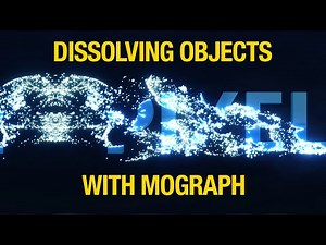 Dissolving Text and Logo in to particles with cinema 4d Mograph