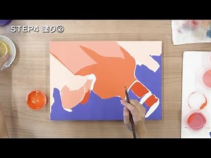 【令和8年度版『新・高校生の美術1』】技法動画 アクリルガッシュで平面構成をする