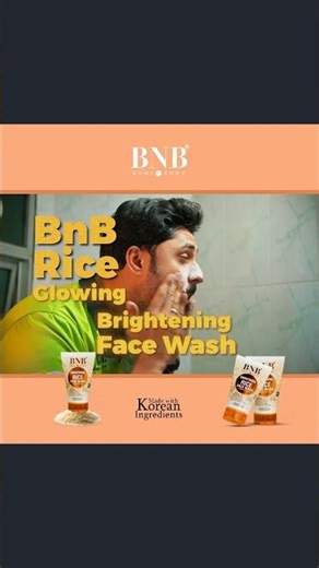 BNB Rice Organic Face Wash Gently Washes Away Dirt and Oil While Keeping Your Skin Soft and Hydrated