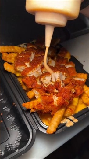 Yammy Hot chicken with fries 🍟 #viralfood #food #foodie #chicken #shorts #streetfood #viral