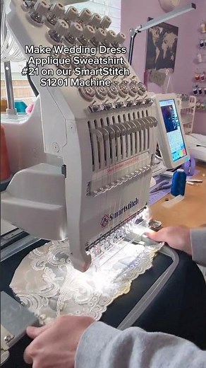 SmartStitch S1201 - Make an Applique Monogrammed Sweatshirt with me out of a Wedding Dress #applique