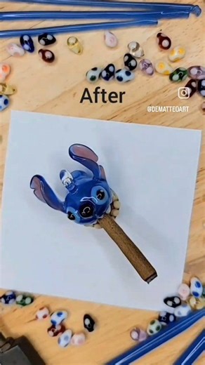 💙🩵💙 Hand sculpted boro glass tip/pendant! This piece was sold to a private collector. Browse my site to find available works. I'll post a link in the comments below. Thank you for checking out my glass! | Cynthia DeMatteo