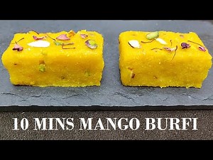 Mango Burfi Recipe | How to make mango burfi at home | Instant Mango Burfi by Ashus Delicacies