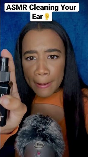 ASMR Cleaning Your Ears w/ Inaudible Whisper #asmr #asmrshorts #youtubeshorts #shorts