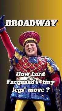 Did you know how Lord Farquaad’s “tiny legs” move in the Shrek the Musical stage show?#musical
