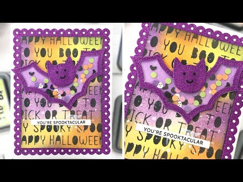 Halloween Bat Shaker Card