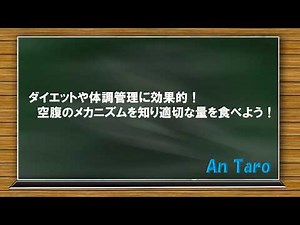 ダイエットや体調管理に効果的！空腹のメカニズムを知り適切な量を食べよう～健康食生活～