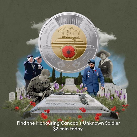 3.4M views · 648 reactions | Mark the 25th anniversary of Canada’s Unknown Soldier, our nation’s symbol of gratitude, with the $2 Commemorative Coin. | Royal Canadian Mint / Monnaie royale canadienne | Facebook