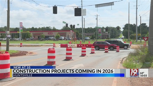Several construction projects slated for Huntsville in 2026 | Jan. 9, 2026 | News 19 at 10 p.m.