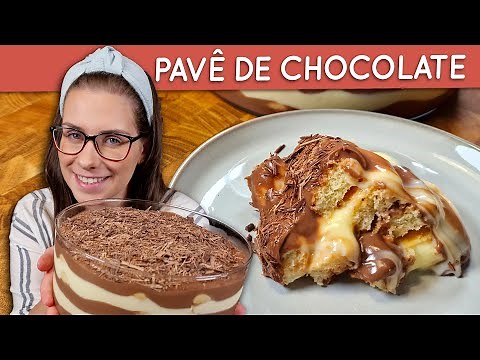 Perfect chocolate pavé, beautiful and delicious! "Casadinho" or "Dois Amores" pavé (two loves)