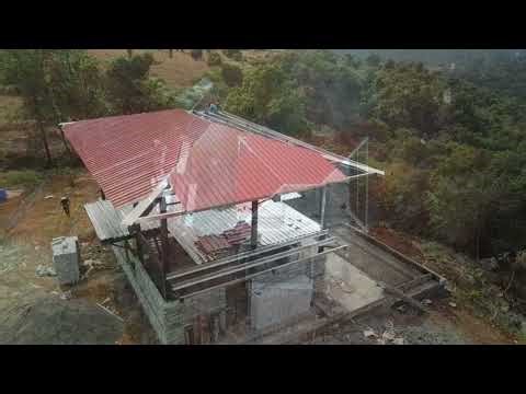 Construction of PEB Farmhouse - Roofing - Puff Panels