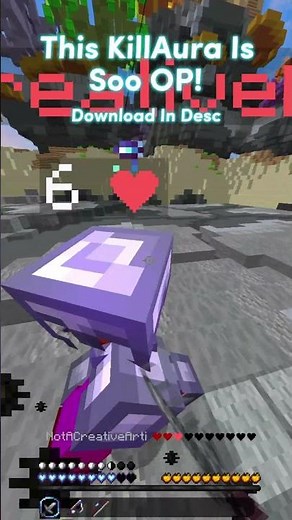 This KILL AURA is OP! (download in desc..) #minecraft #tenacity #novoline #unisteria #shorts