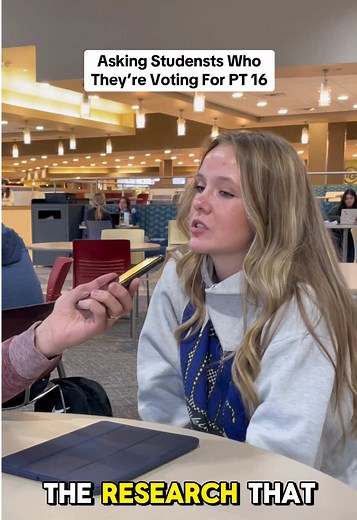 Asking college students who they’re voting for part 16! ##trump2024🇺🇸##interview##2024election##kamalaharris