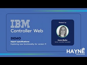 IBM Controller Web Demo - Import Specifications