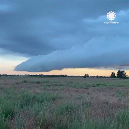 This impressive shelf cloud was sighted moving towards Spokane, Washington, last night as a line of showers and storms approached. | AccuWeather