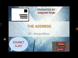 The address by Marga Minco class 11 in hindi Video Lecture