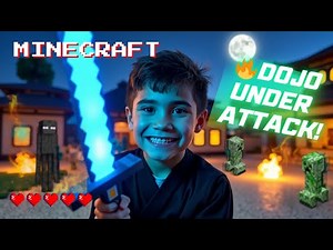 Minecraft Ninja Dojo ATTACKED at Night! 😱 (Something Broke In!)