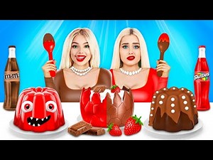 Chocolate Food VS Real Food CHALLENGE | Extreme Cooking Experiment with Food by RATATA BRILLIANT