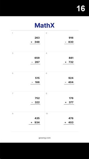 Free Advanced Math Worksheet #18 | Addition & Subtraction Practice #Shorts