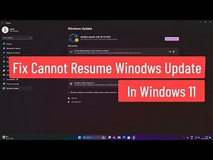 Fix Cannot Resume Windows Update In Windows 11