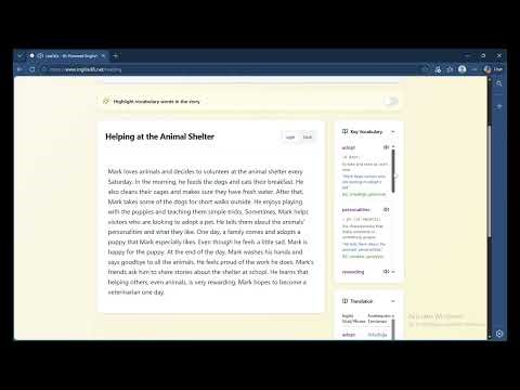 Reading Practice English B1 Level