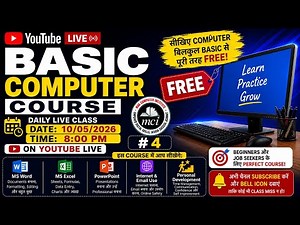 Basic Computer Course Free Live Class #4 | Computer Course for Beginners 2026