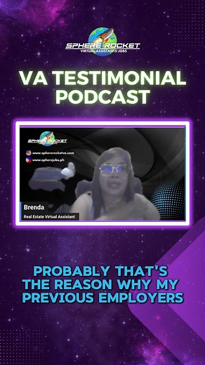 Tune in to the Sphere Rocket podcast as host Julia interviews Miss Brenda, a former OFW turned successful virtual assistant and business owner. Learn how Sphere Rocket helped her journey and get inspired by her tips on soft skills, lifelong learning, and staying patient. Perfect for aspiring virtual assistants! #VirtualAssistant #CareerJourney #SuccessStory #sphererocketva CLICK HERE FOR FULL VIDEO: https://youtu.be/ZIkYkphTbN0 | Sphere Rocket Jobs