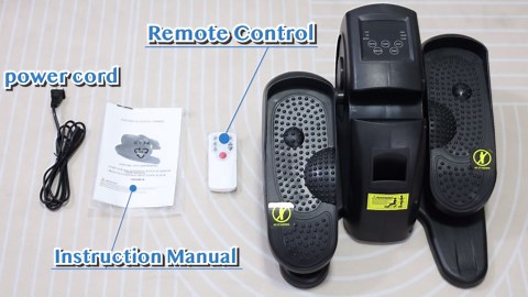 Under Desk Ellipticals Electric, Ellipse Leg Exerciser for Seniors Fully Assembled, Seated Pedal Exerciser with Remote Control & Non-Slip Pedals