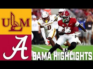 Alabama’s Highlights vs. Louisiana Monroe | 2025 CFB | HD