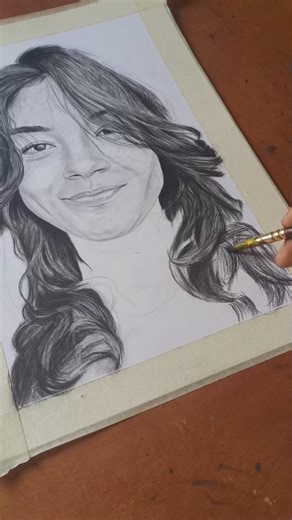 How to draw realistic hair #art #sketch