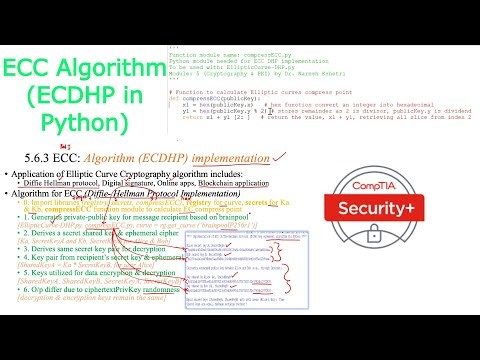 Cybersecurity | Cryptography | ECC Algorithm ECDHP (Part 2)