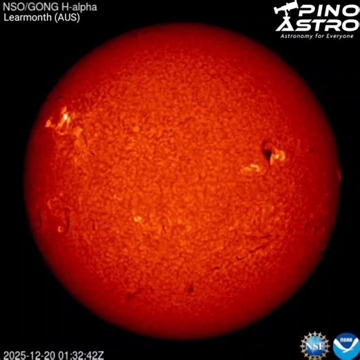 Sun in H-alpha: Dec 20, 2025 #PinoAstro