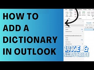 How To Add A Dictionary In Outlook