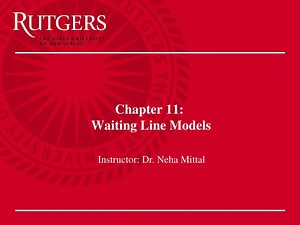 Chapter 11: Waiting Line Models - SlideServe