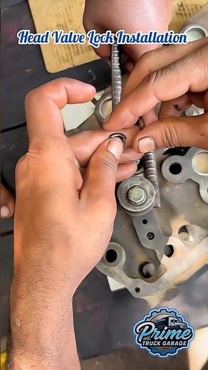Satisfying Valve Lock Installation Process 🔧 #mechanic #truck #engine #valve #lock #shorts #yt #fyp