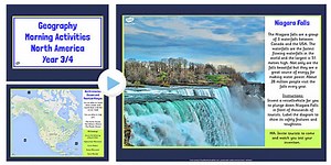Year 3-4 North America Geography Morning Activities PowerPoint