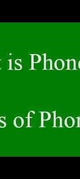 Phonetics and it's classification