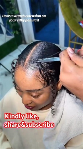 How to attach extension on your silky ponytail