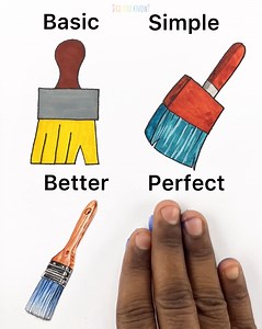 Learn to Draw a Paint Brush - Basic vs Perfect | Did you know?