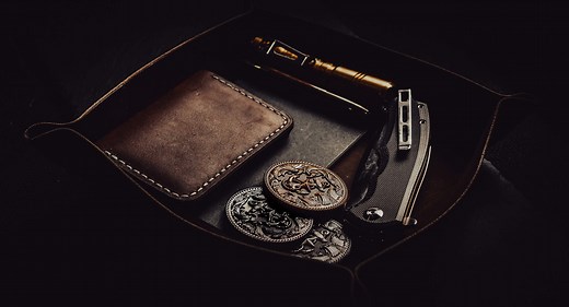 Leather Valet Tray FREE PDF Template - Black Flag Leather Goods