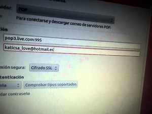 Configuracion del correo electronico en Evolution.