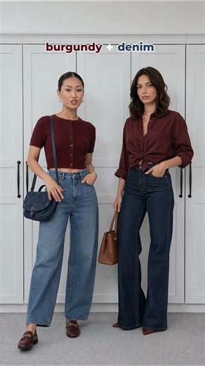 BURGUNDY (popular) colour combinations 🍒 | Save all & follow for more styling hacks & tips #fashion
