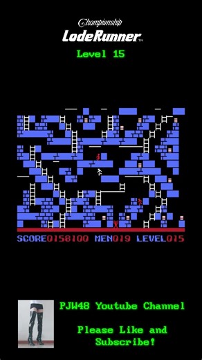 Championship Lode Runner for MSX: Level 15 #loderunner #retrogaming